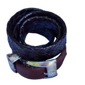 Brighton Onyx‎ Woven leather belt 40